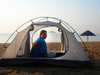 Gelle Ritchie - camping on the beach, without a flysheet!